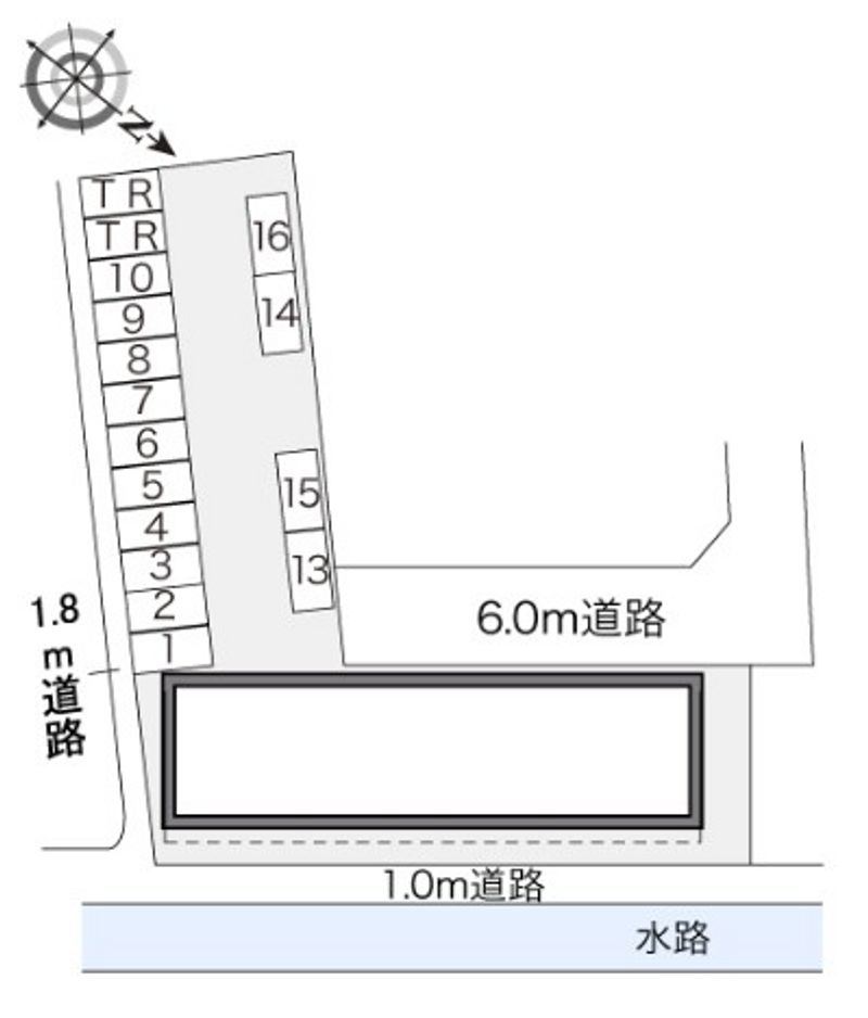 レオパレス藤崎 駐車場