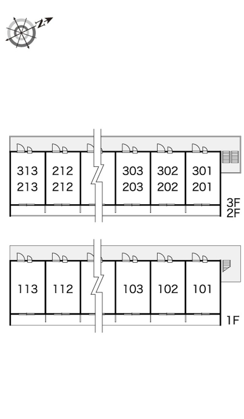 レオパレスロワジール 間取り配置図