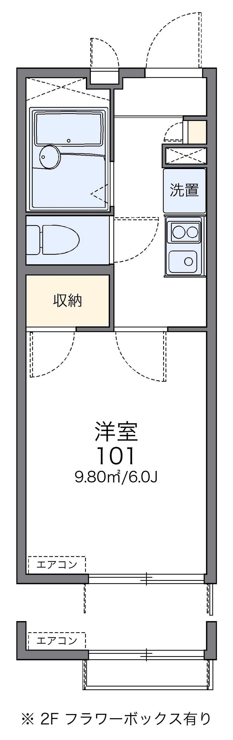 レオパレスメルベーユ原宿 間取図