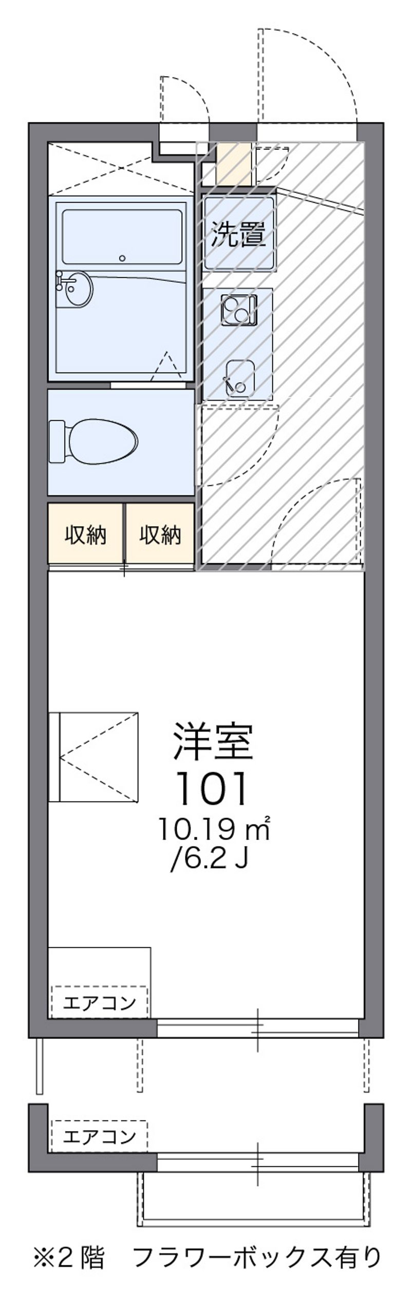 レオパレスグランデームケイ 間取図