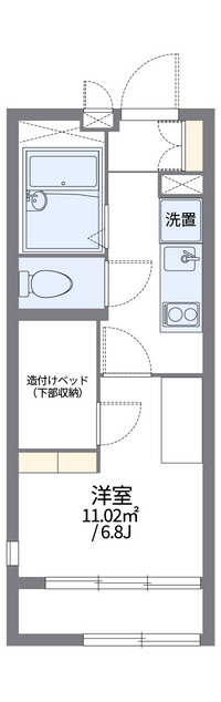 レオパレスミレイユ本町 間取り図