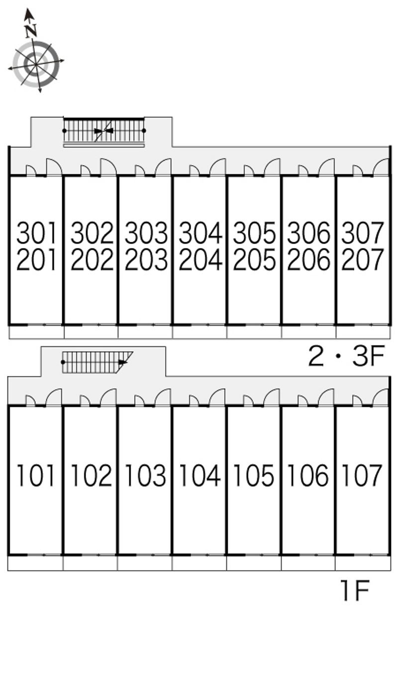 レオパレス北巽 間取配置図