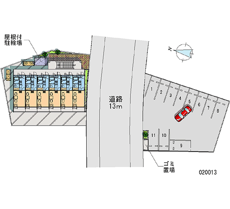 レオパレスエクセル 月極駐車場