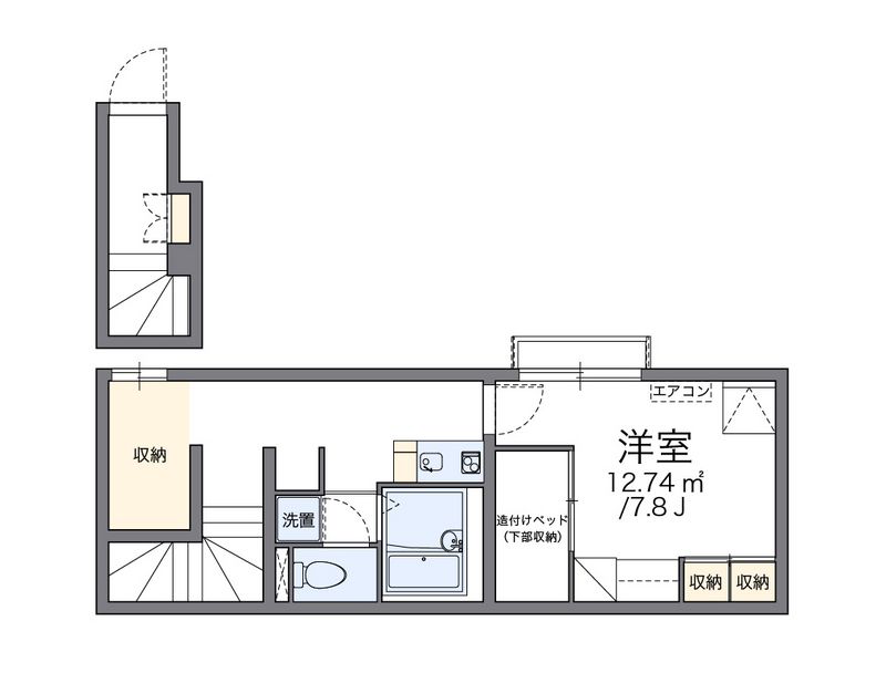 レオパレス日野 間取図