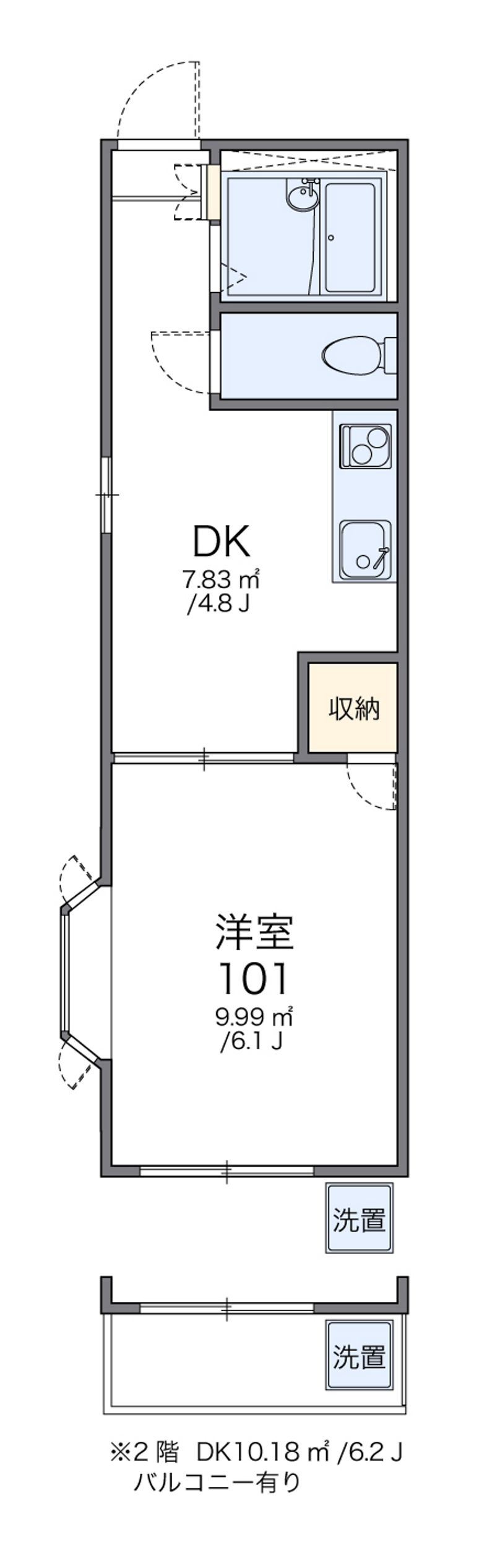 レオパレス白山町 間取図