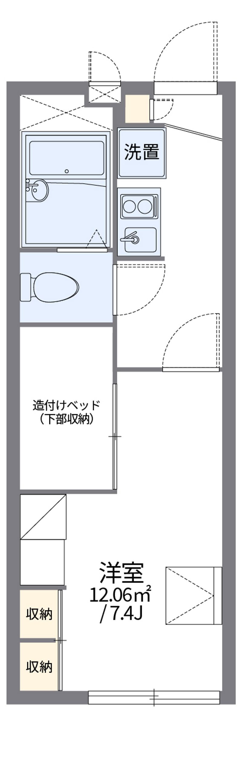レオパレスパールアケノ第４ 間取図