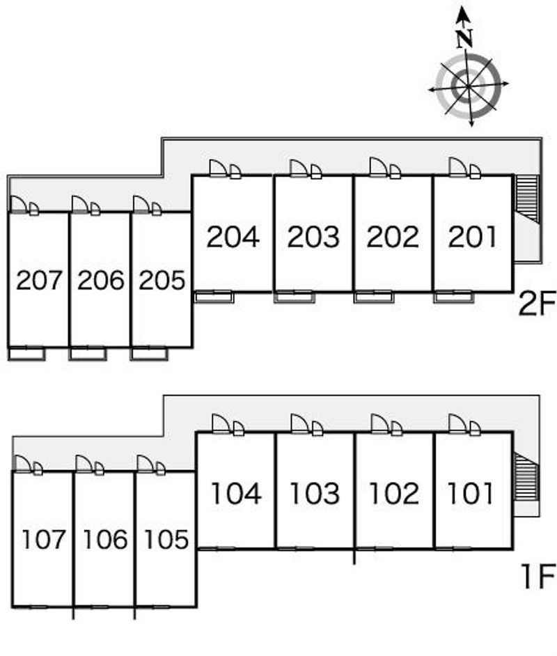 レオパレス東堀切 間取り配置図