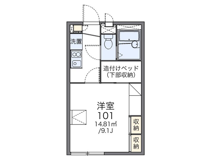 レオパレスシェリー 間取図
