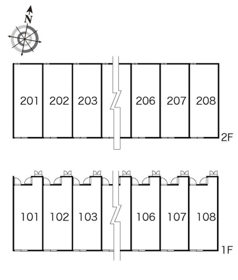 レオパレスアトリオ　Ｂ 間取配置図