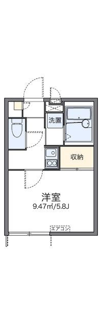 レオパレス西竹 間取り図