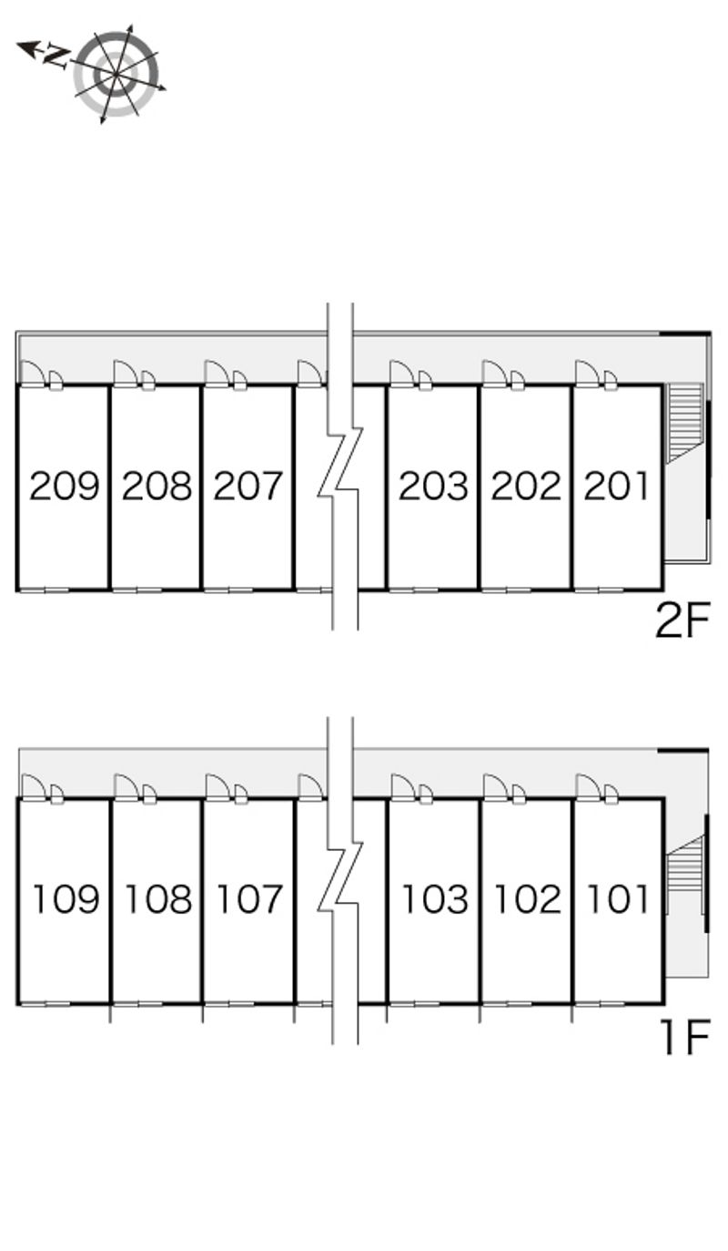 レオパレスグリーンパーク 間取り配置図