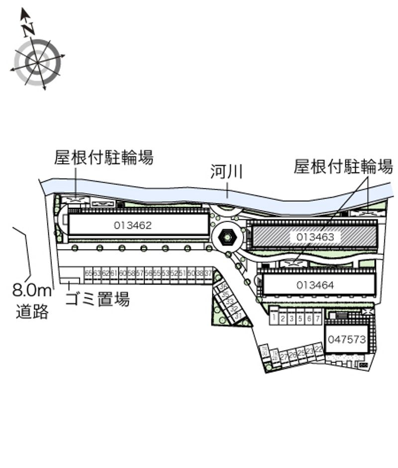 レオパレスＯＨＩⅢ 配置図