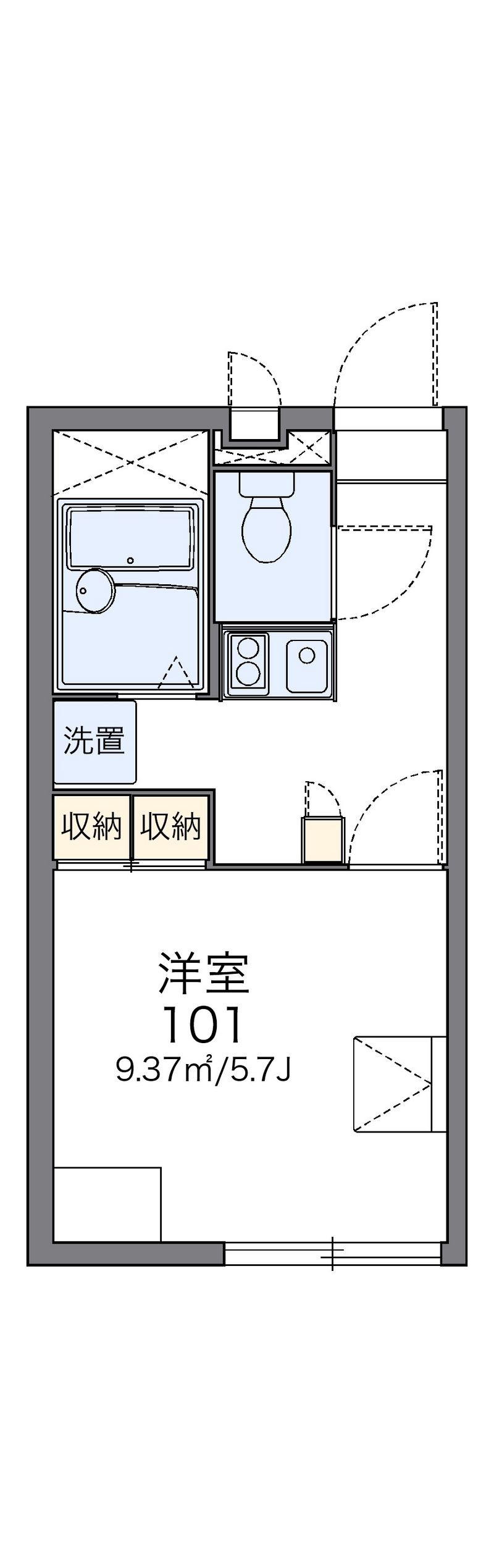 レオパレスホウセイ豊四季Ⅱ 間取図