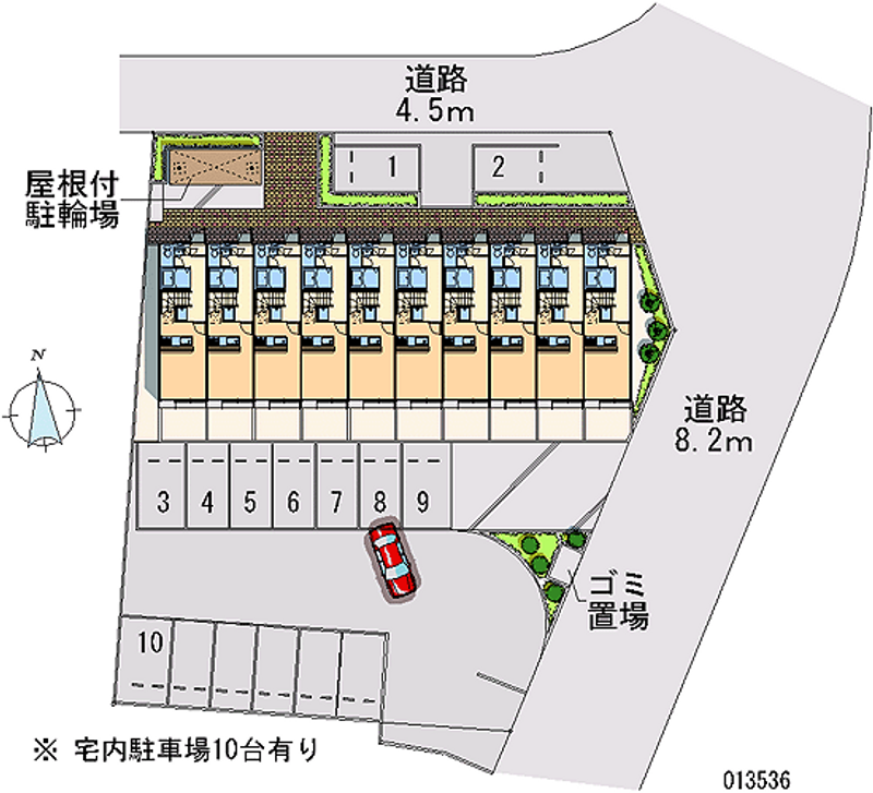 13536 Monthly parking lot