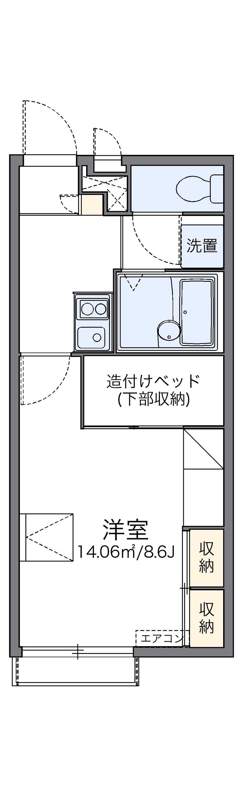 レオパレスゴールデン 間取図