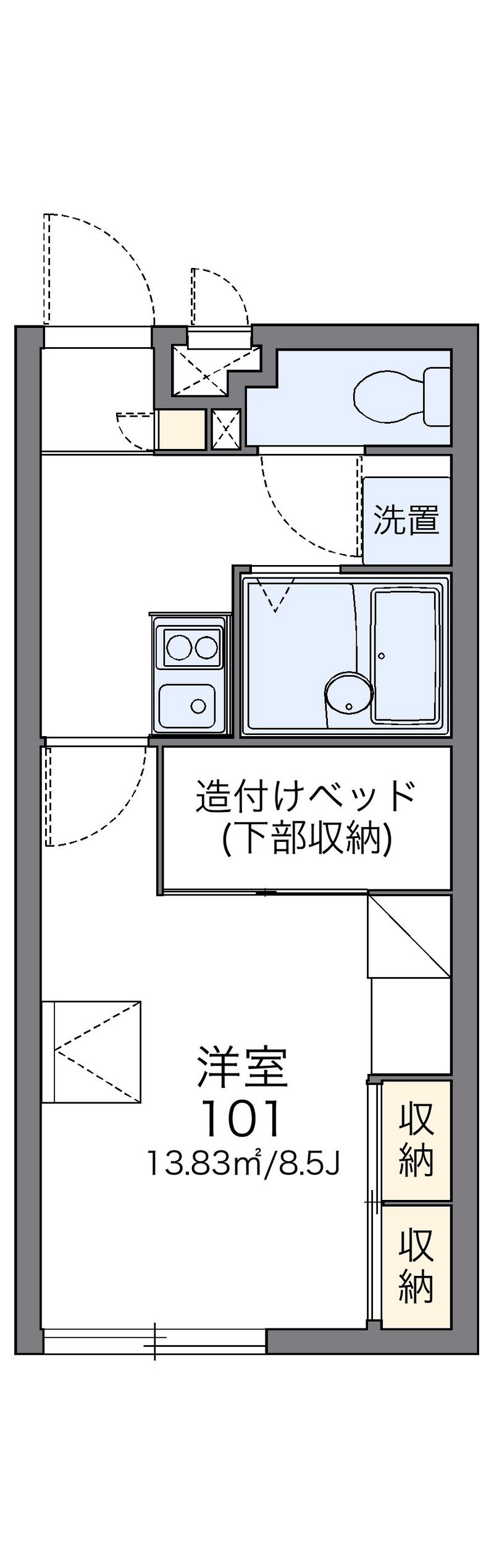 レオパレス絣 間取図