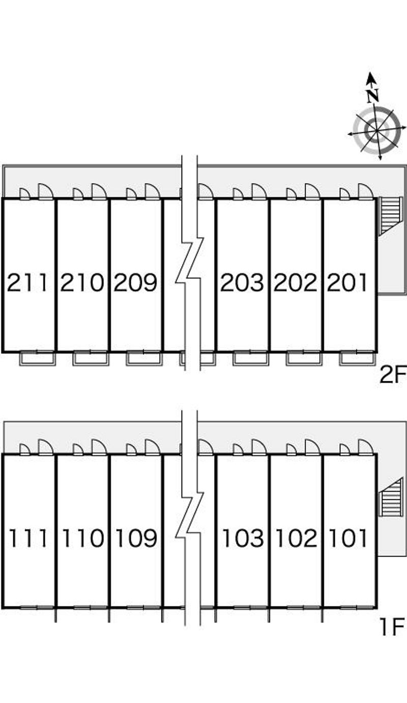 レオパレスＫＩＴＡＵＲＡ 間取配置図