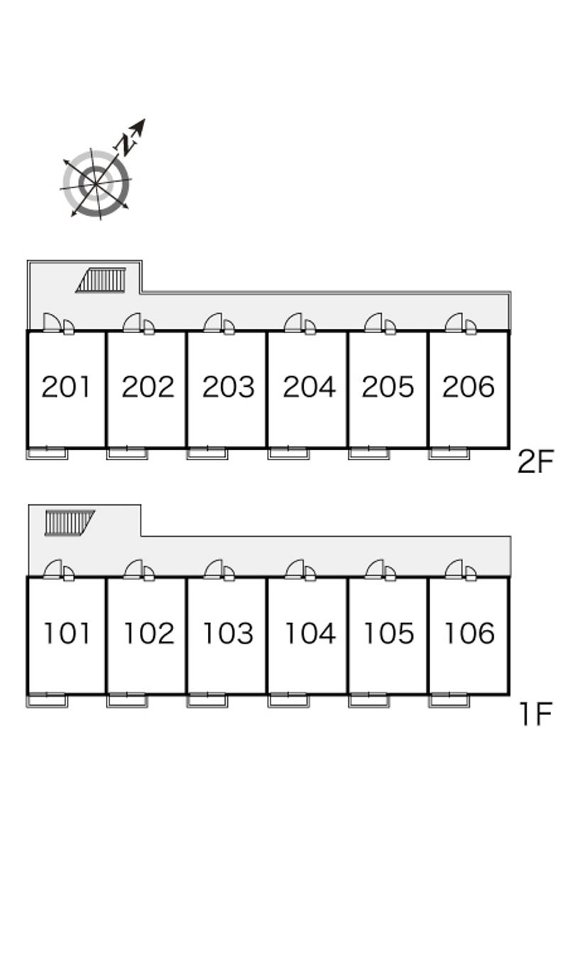 レオパレスエヌ　ファミール 間取配置図