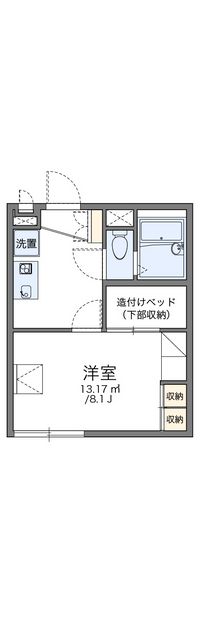 レオパレスＦＵＫＵＳＨＩＭＡ 間取り図