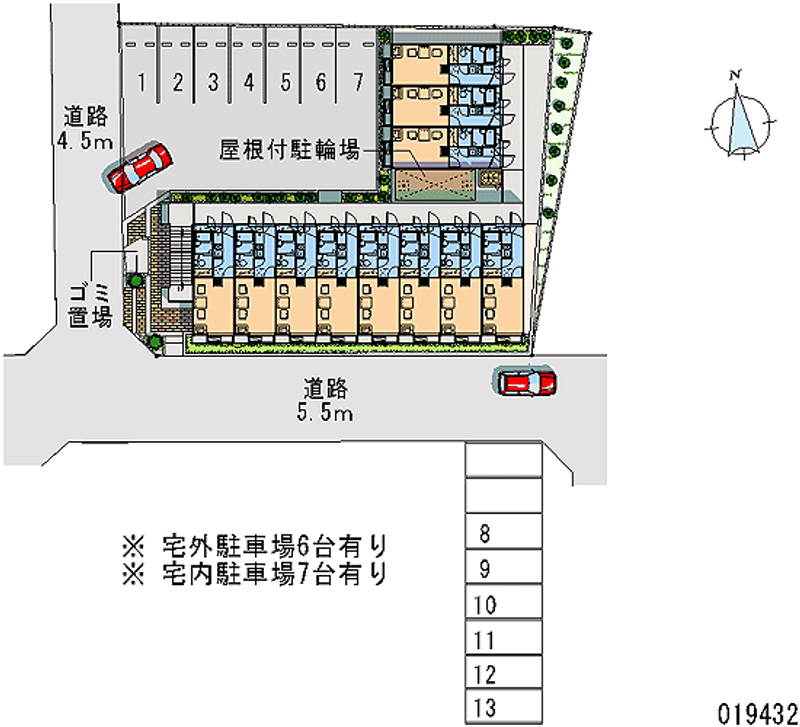 レオパレス向日葵 月極駐車場