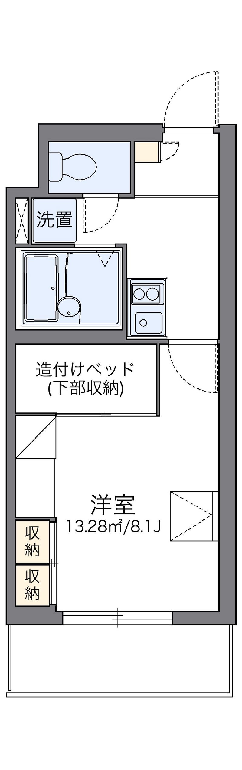 レオパレスサランズ日吉 間取図