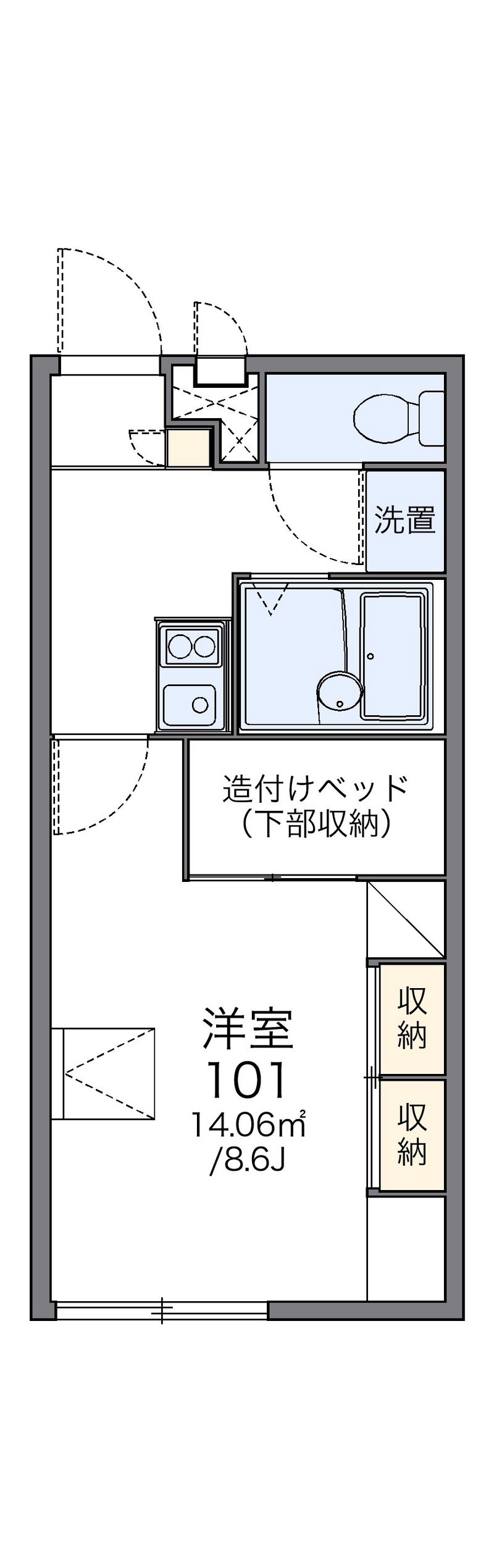 レオパレスうぐいす 間取図