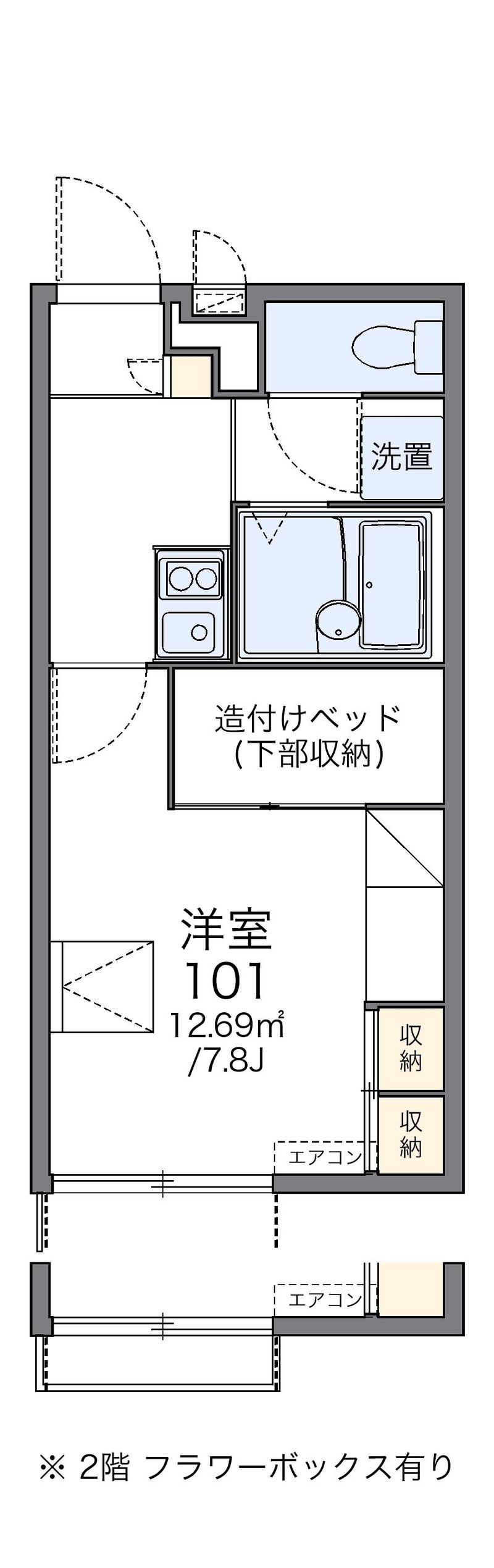 レオパレス室堂 間取図