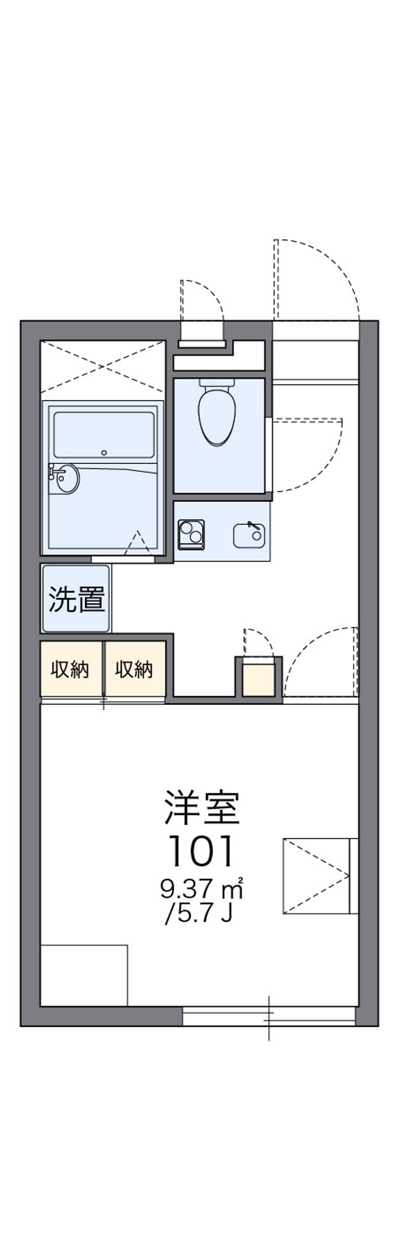 レオパレスアプリコット 間取図