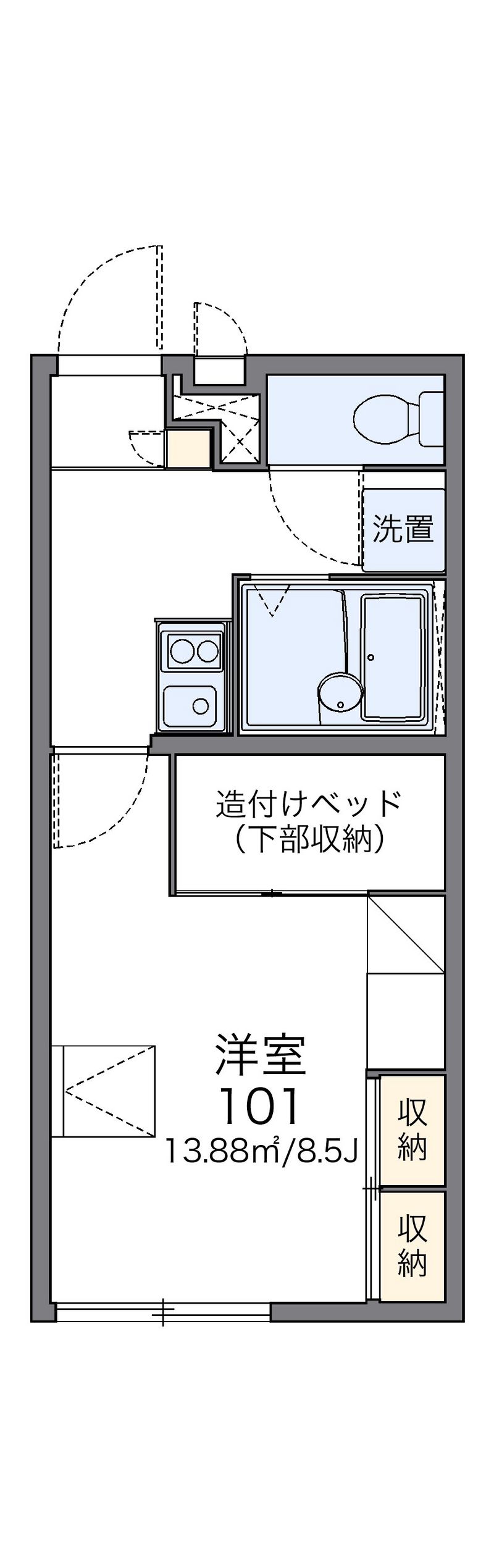 レオパレスゆめの実 間取図