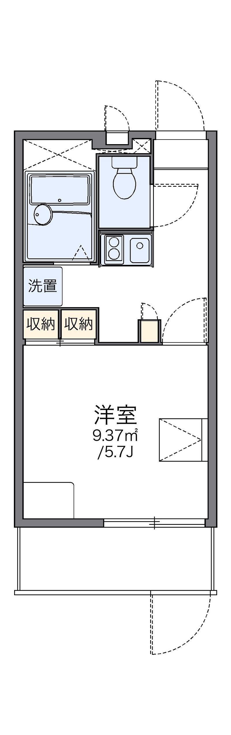 レオパレス平野南 間取図