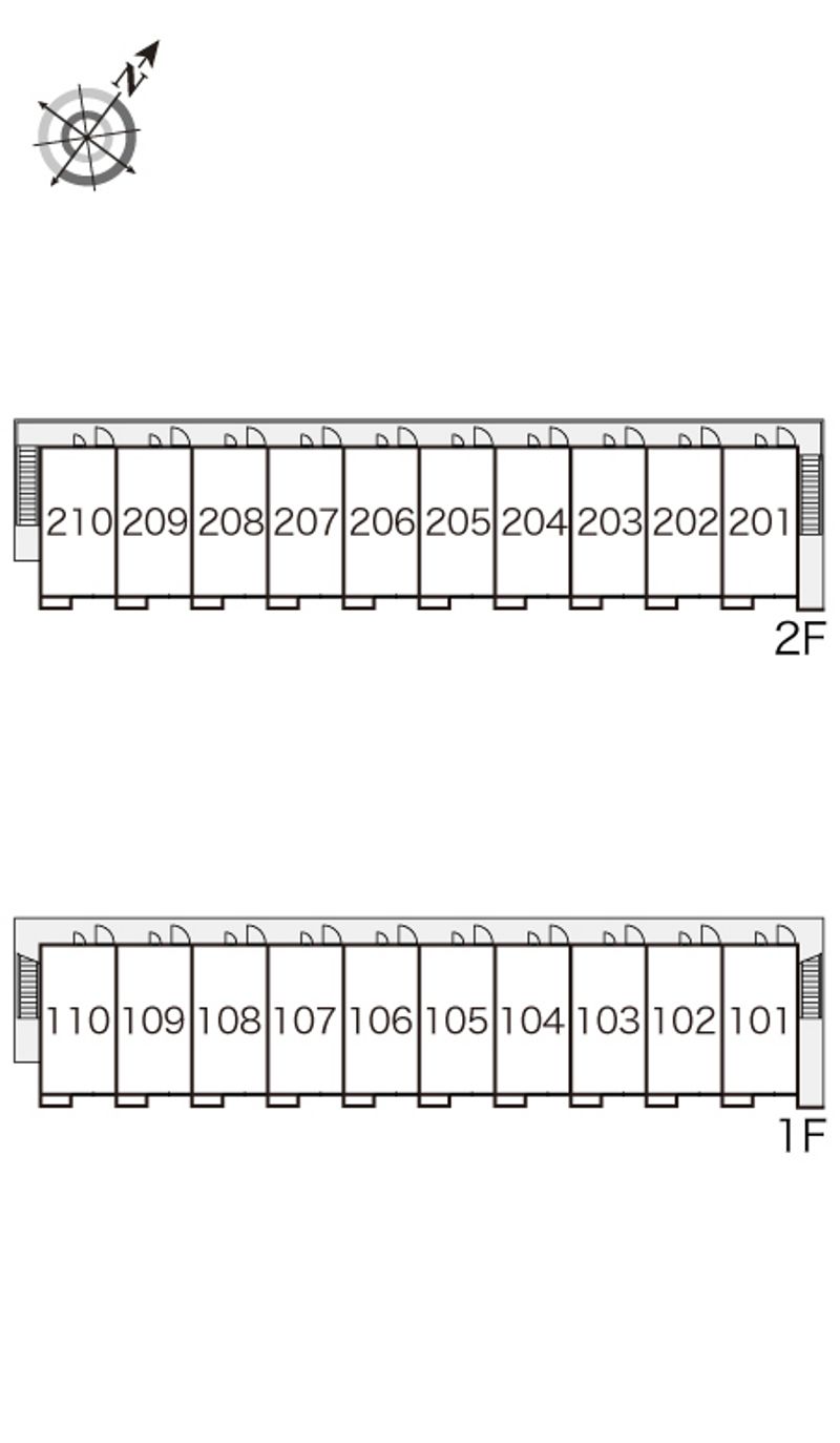 レオパレスパール　ベック 間取り配置図