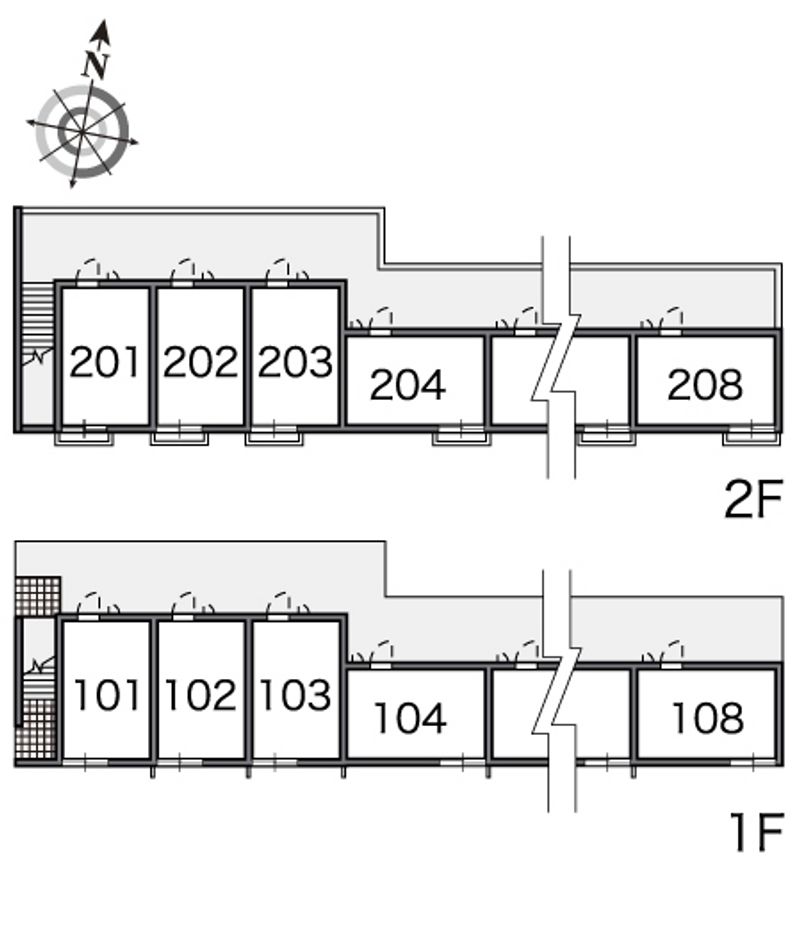 レオパレス西陣 間取配置図