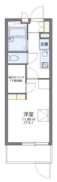 レオパレスプレミール陣原 間取り図