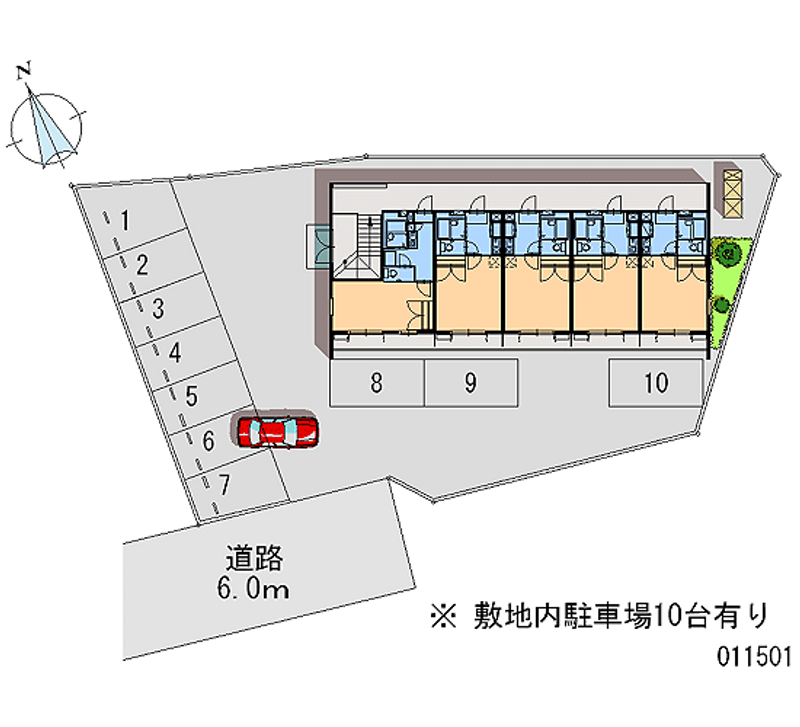 レオパレスビクトル 月極駐車場