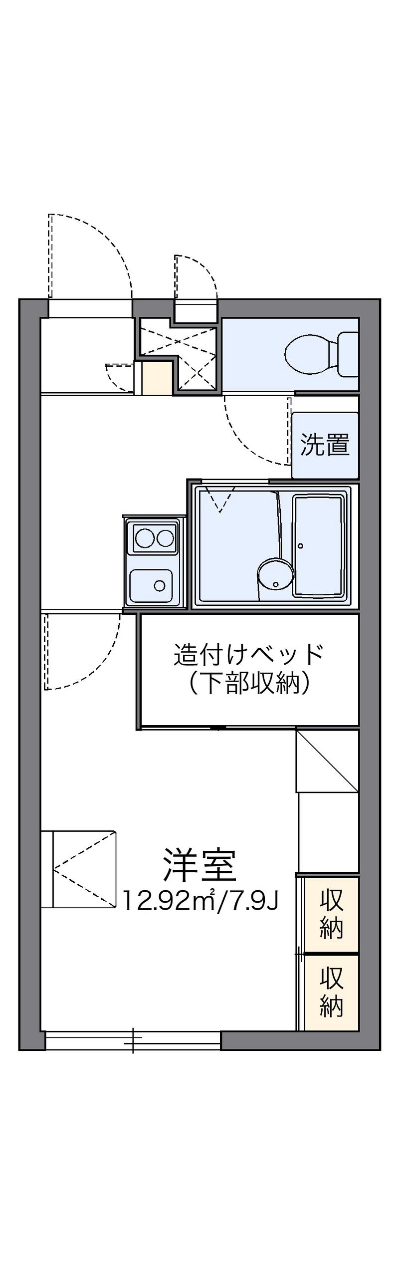レオパレスサンライズ宮夫 間取図