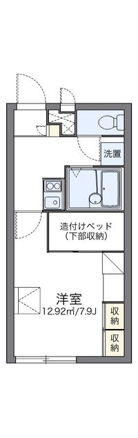 レオパレスサンライズ宮夫 間取り図