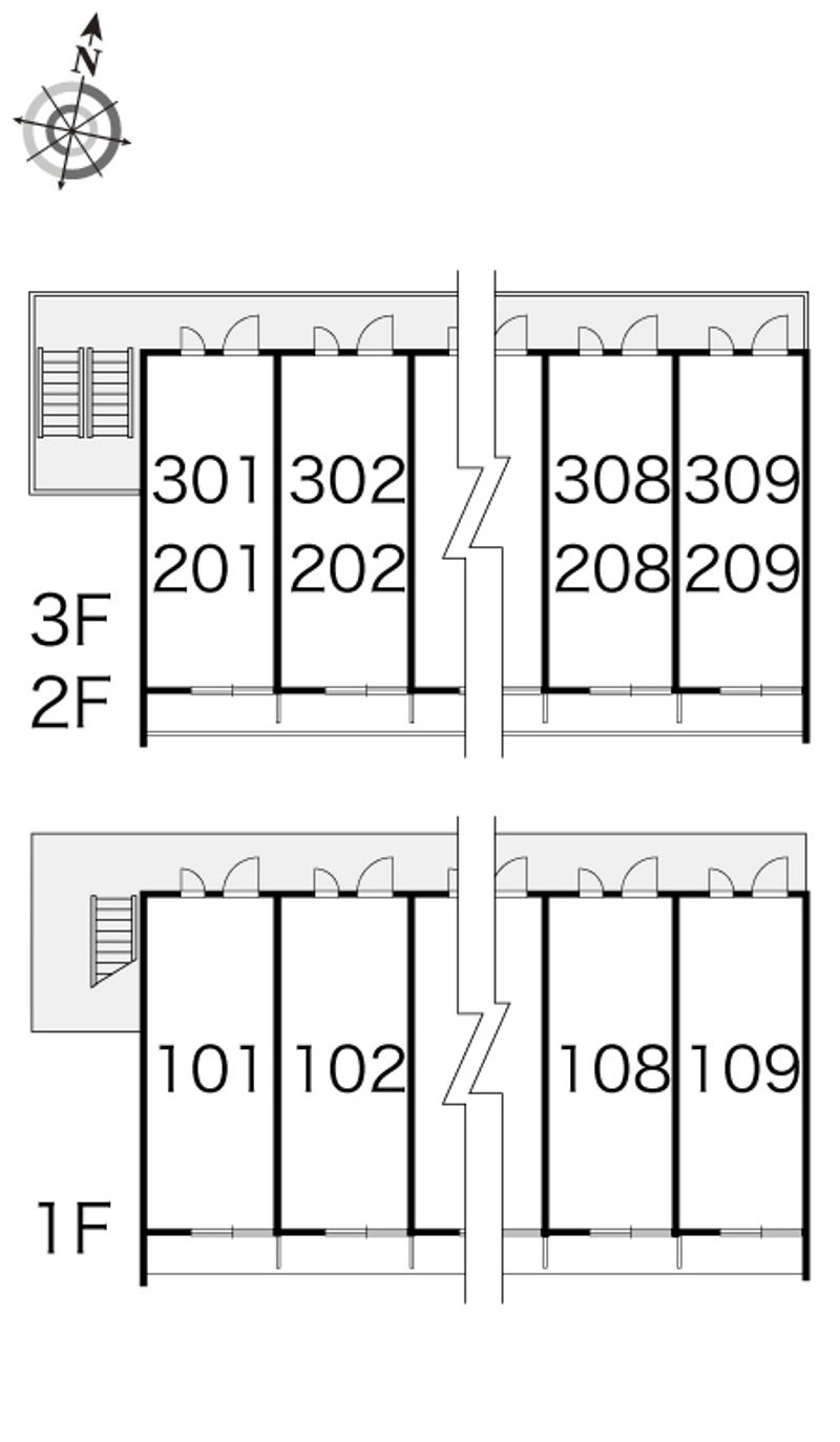 レオパレスＯＺＡＷＡ　Ⅲ 間取配置図
