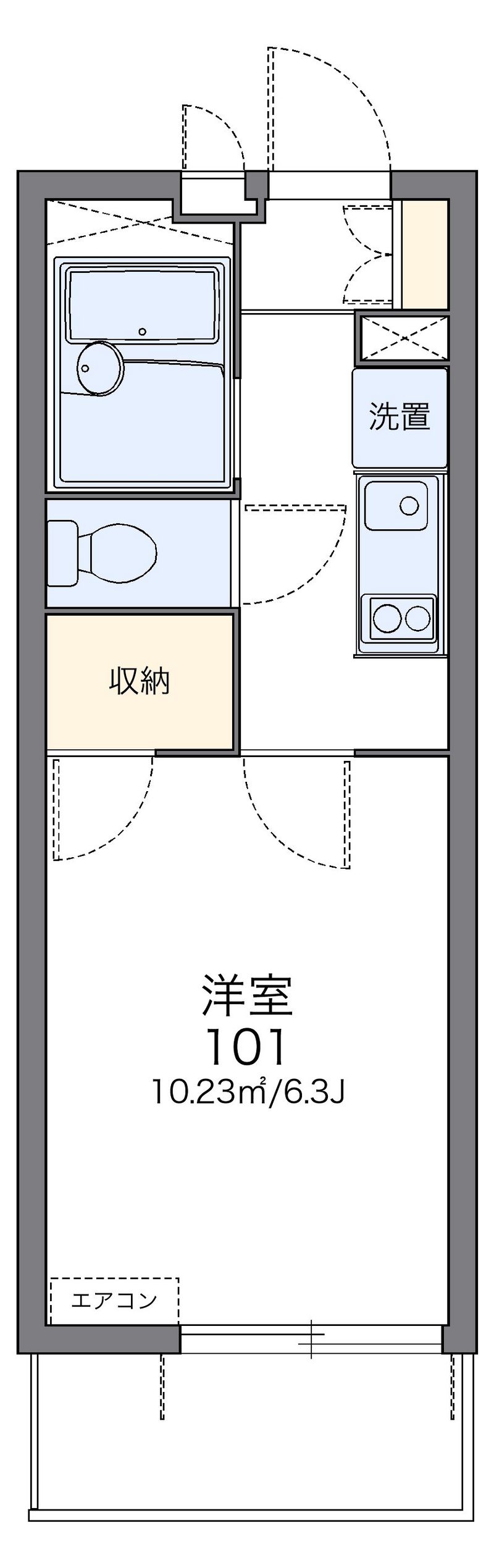レオパレスセブンスヒルⅤ 間取図