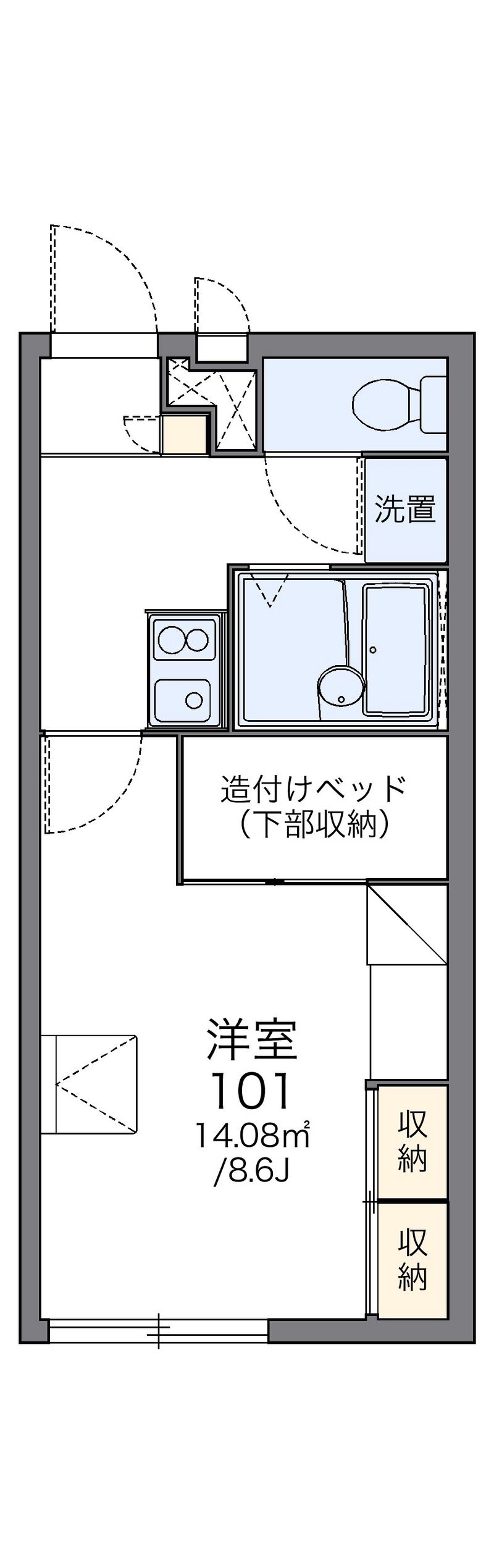 レオパレス勝倉 間取図
