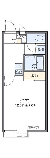 レオパレスアースリー生田 間取り図