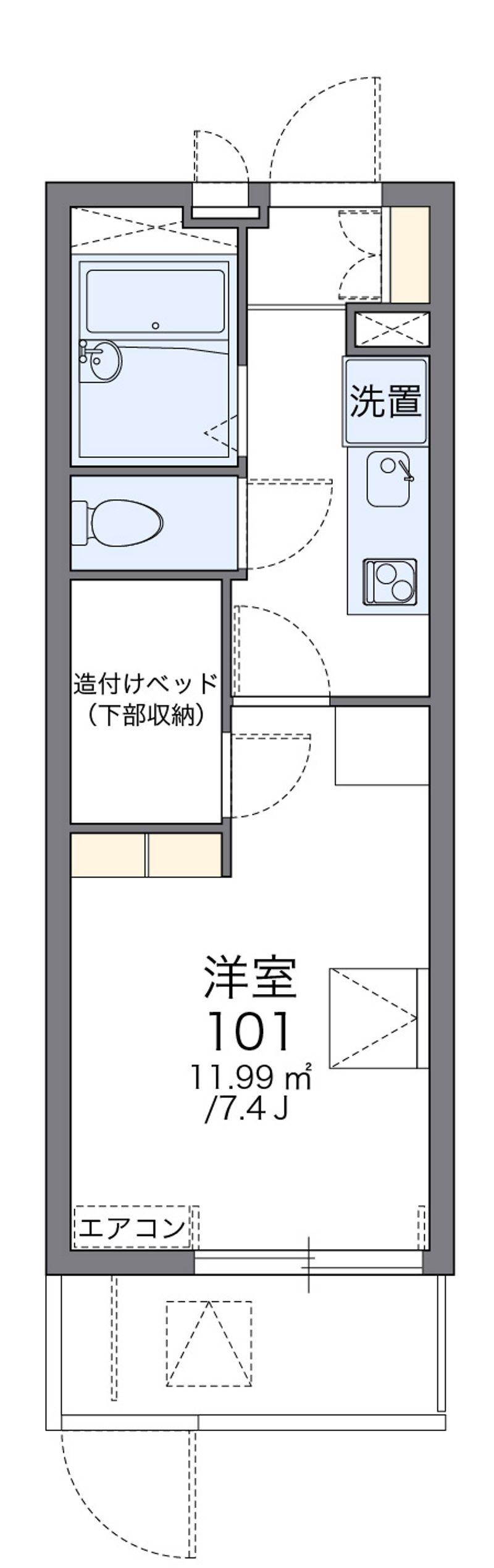レオパレスシエスタ 間取図