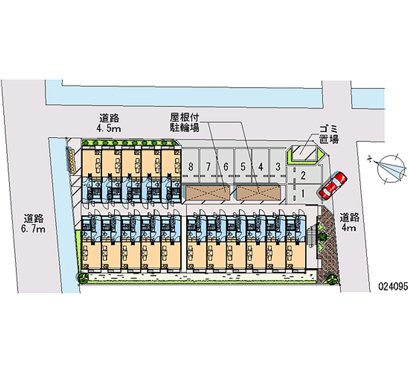 レオパレスＳＴフロント指扇 月極駐車場