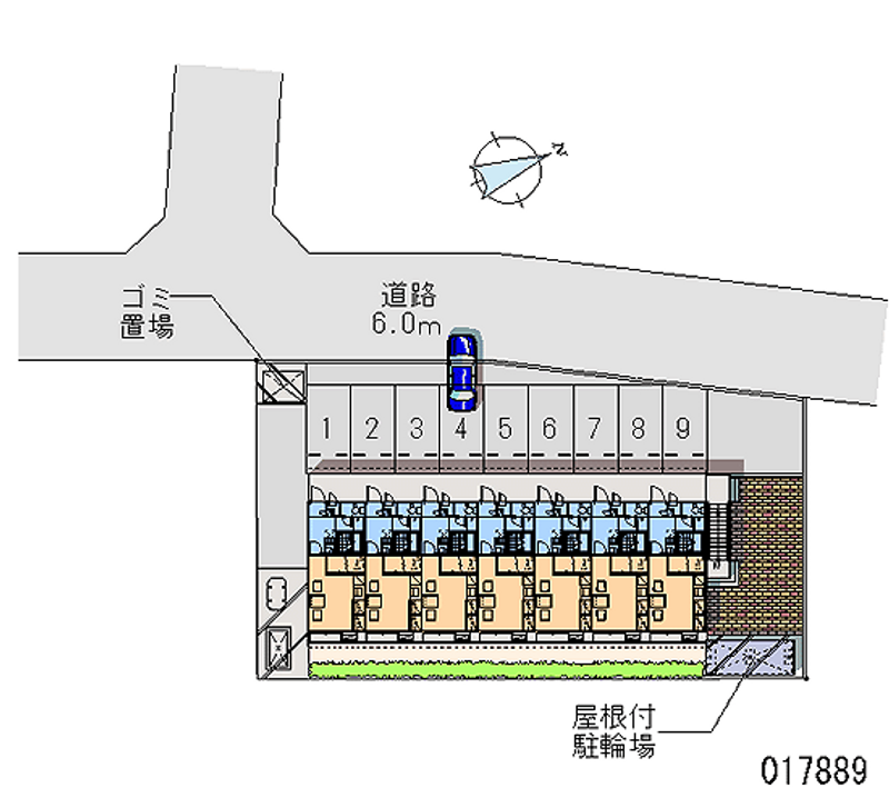レオパレスＳＨＩＯＨＡＲＡ 区画図