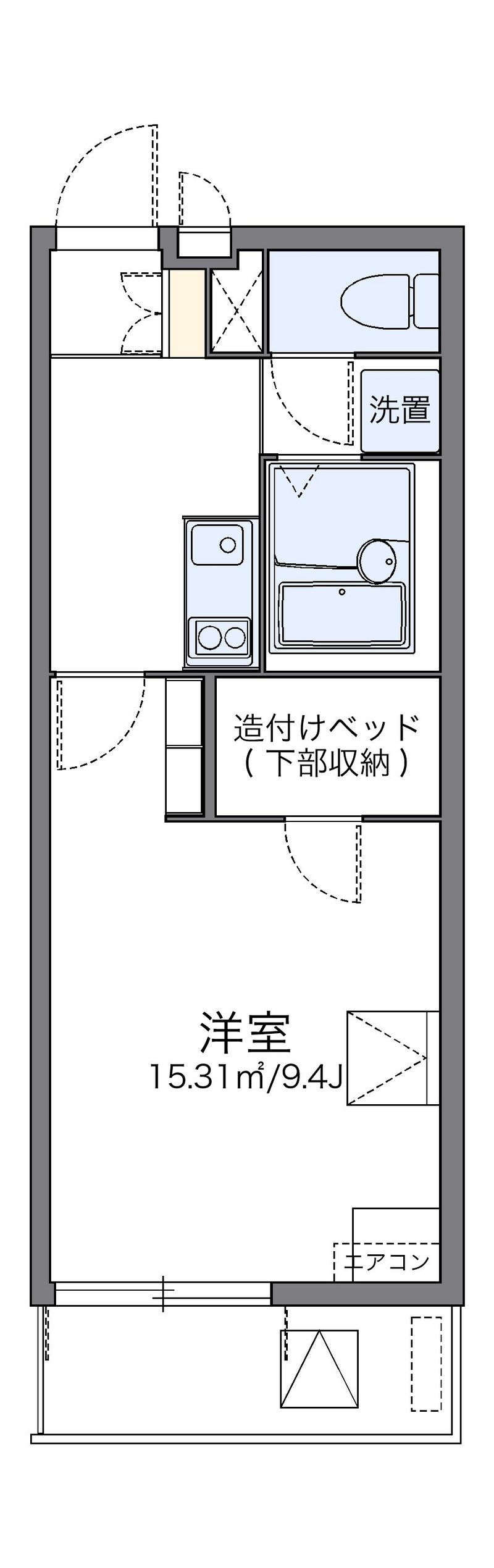 レオパレスセンターヴィレ 間取図