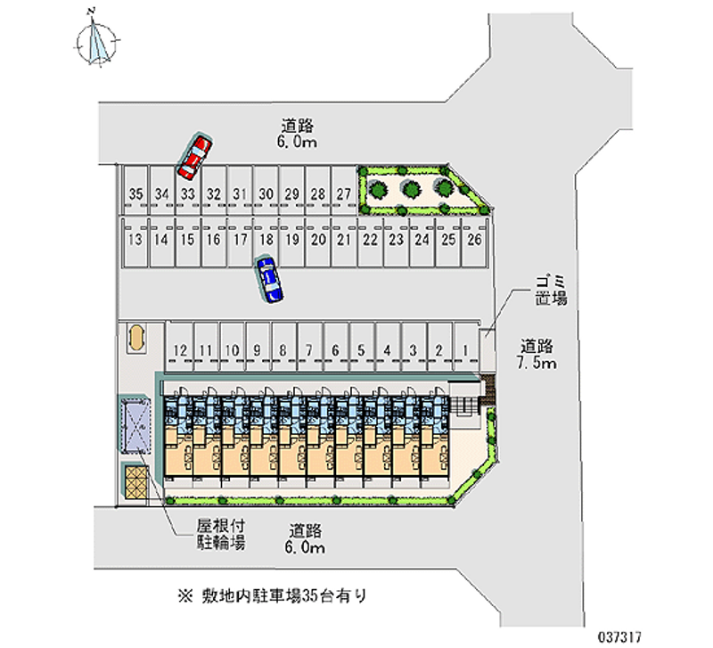 レオパレス福田町南 月極駐車場