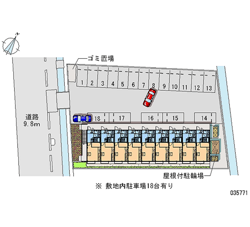 レオパレスグラン　シアン 月極駐車場