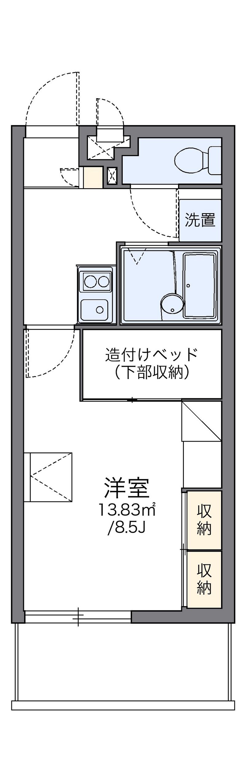 レオパレス仲西Ｓ＆Ａｉ 間取図