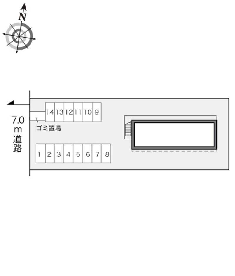 レオパレスエスポワール八幡 配置図