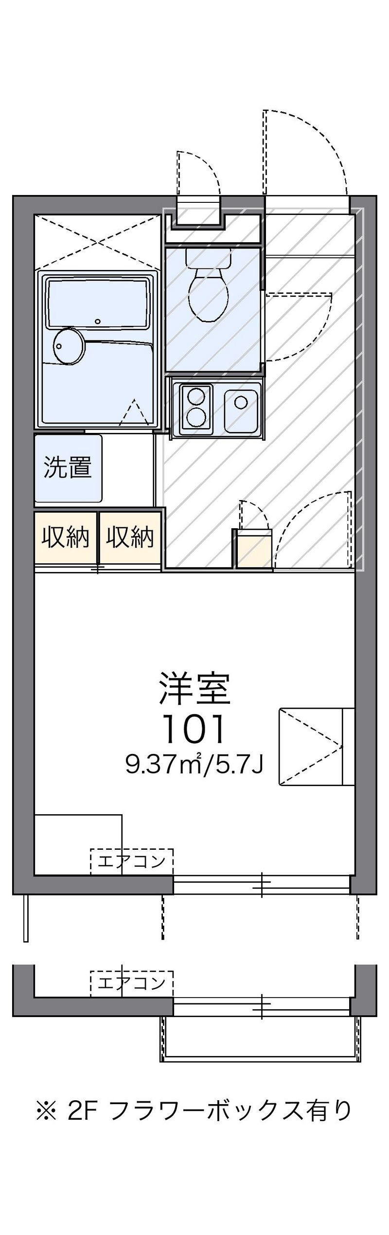 レオパレスフローラⅡ 間取図