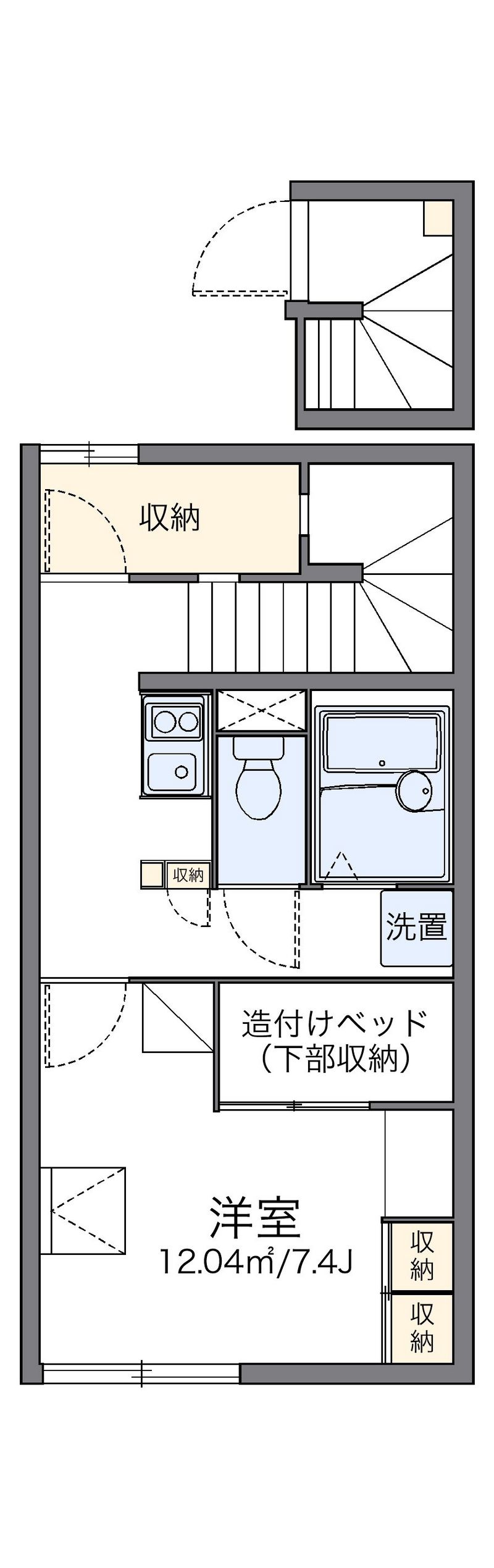レオパレスハピネス２ 間取図